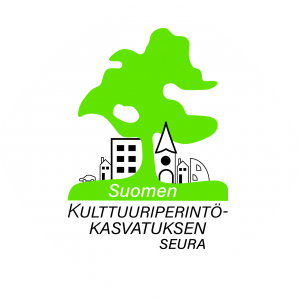 Suomen Kulttuuriperintökasvatuksen seuran logo.